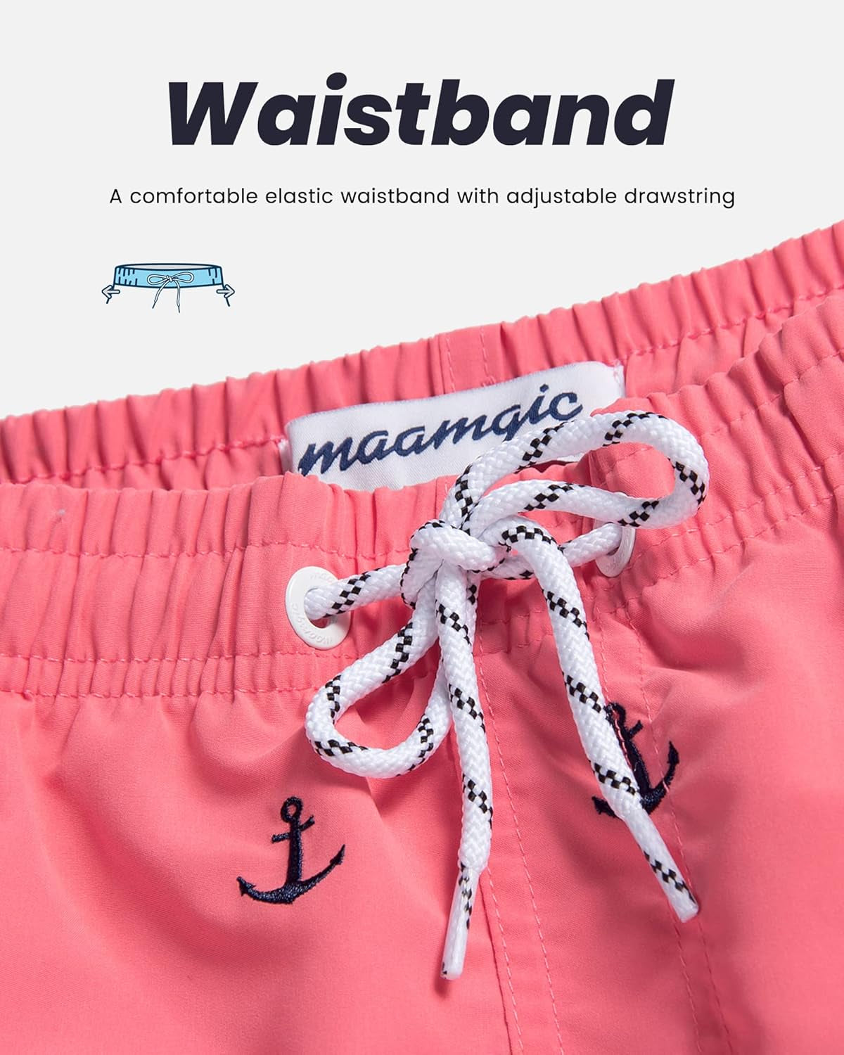 Mens Swim Trunks Quick Dry Swim Shorts with Mesh Lining Funny Swimwear Bathing Suits 7Inch